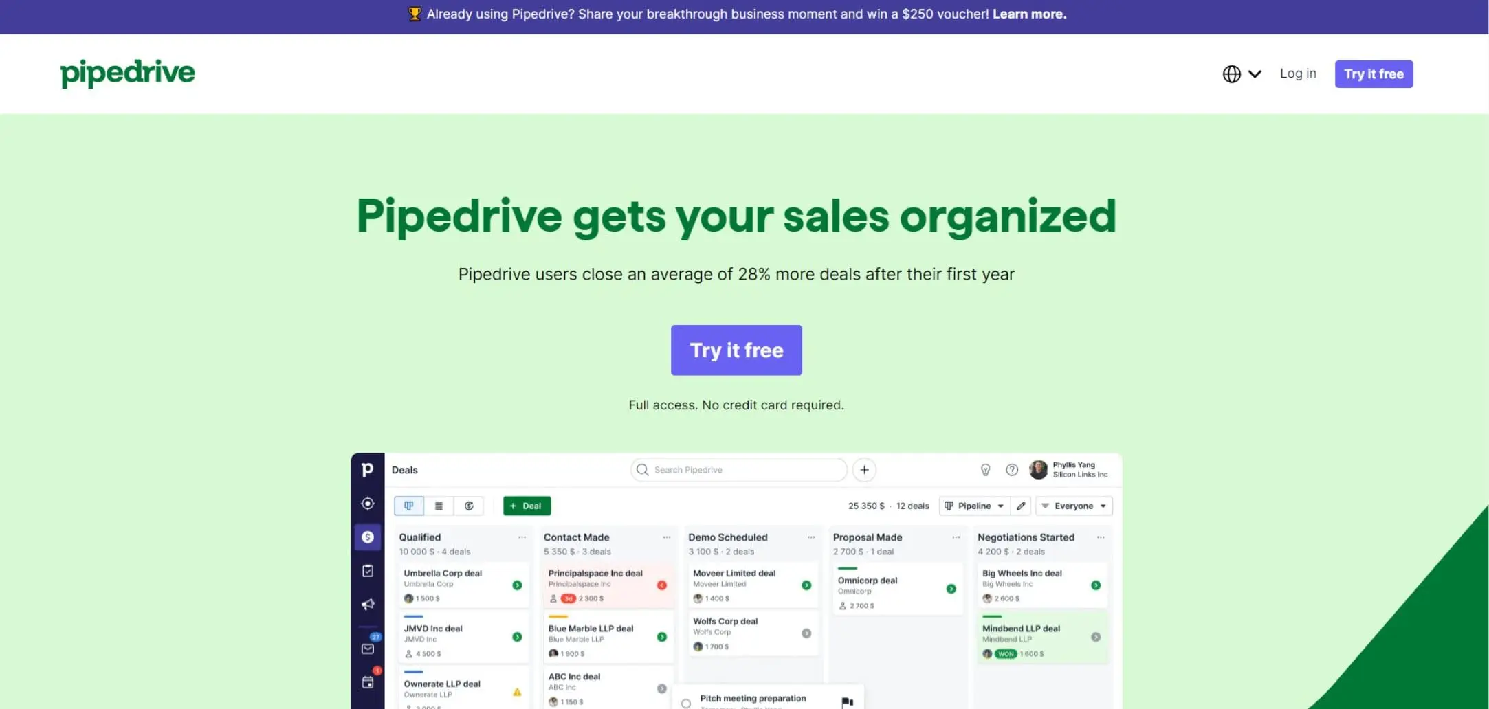Pipedrive Best CRM software for hotels