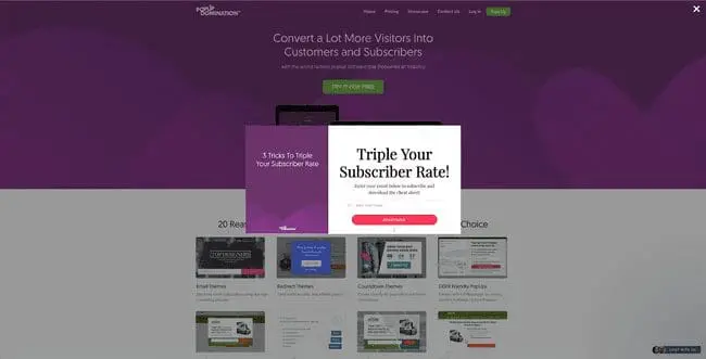 6. PopUp Domination WordPress Plugin popup