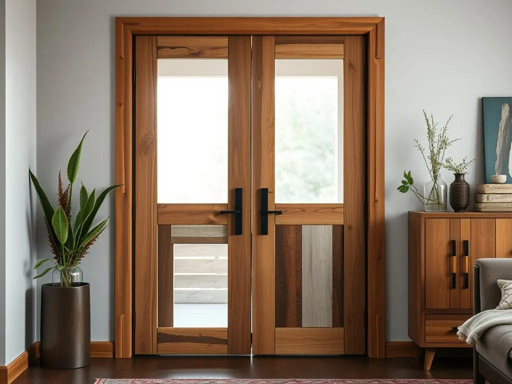 Reclaimed wood, bamboo, and recycled metals are becoming popular choices for door construction. These materials reduce the environmental impact and provide unique aesthetic qualities that appeal to eco-conscious homeowners.