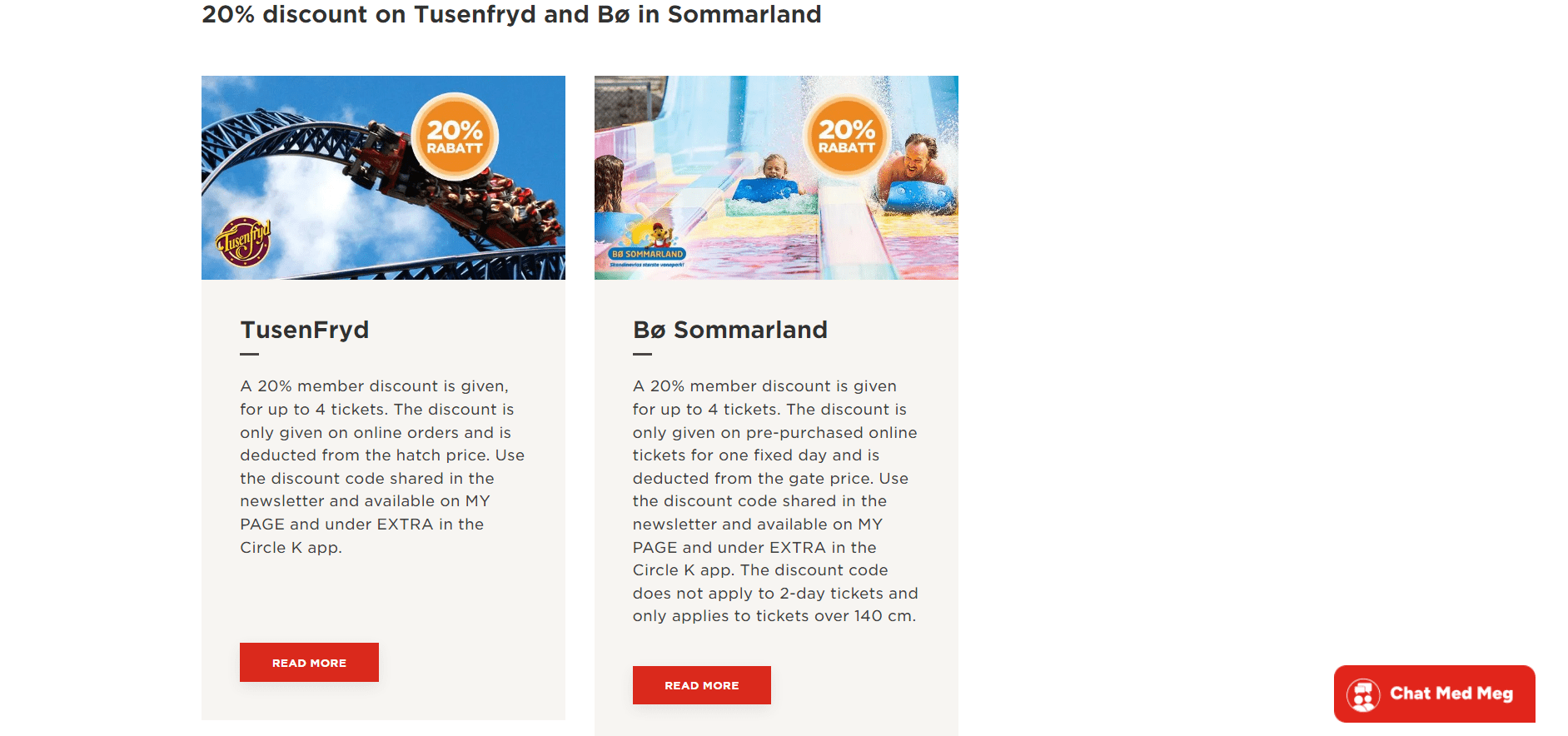 Get 20% in Discount on Tusenfryd