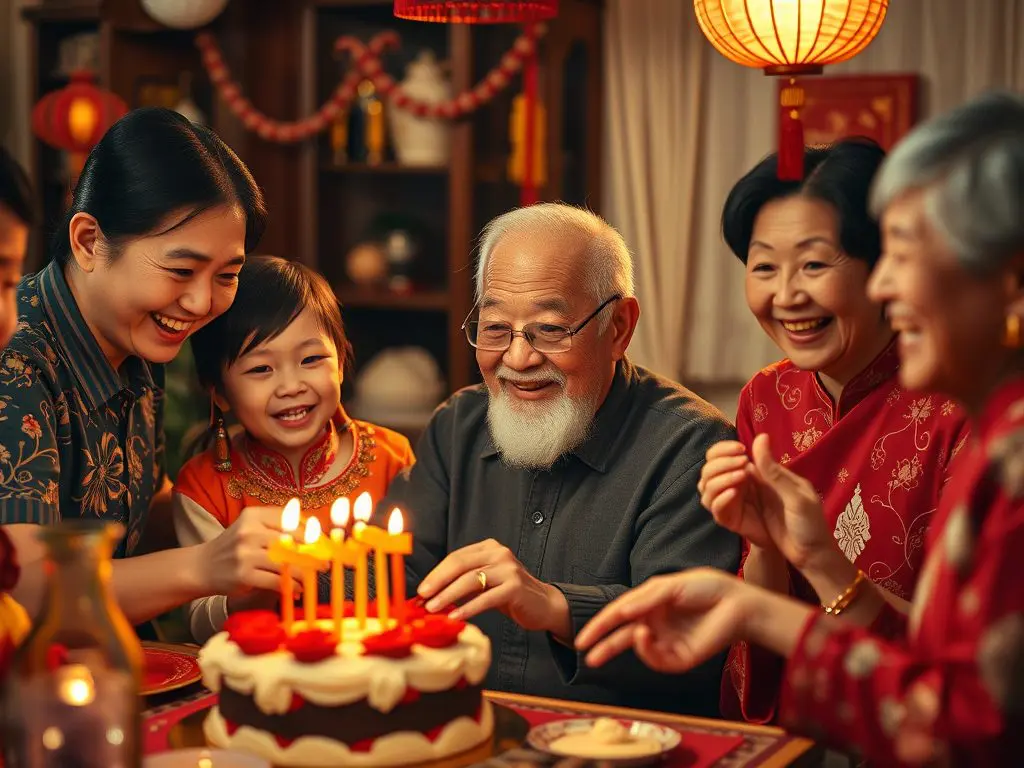 In many Asian cultures, elder birthdays are marked with great respect, and younger members often organize the celebrations.