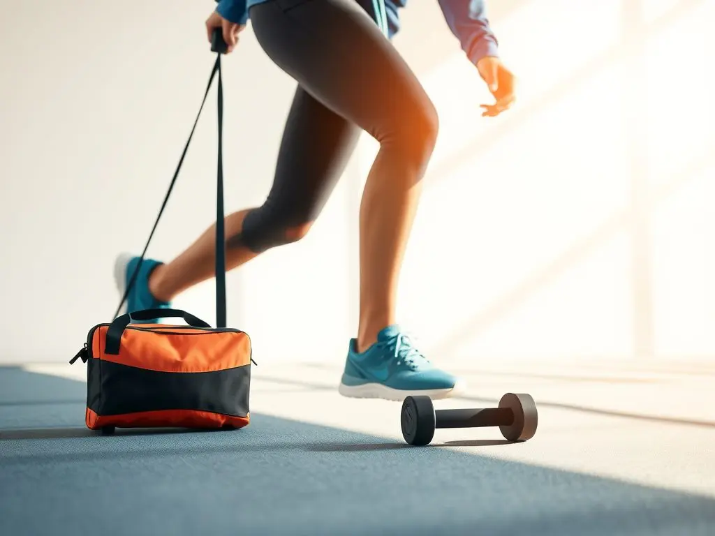 Define what you want to achieve and create actionable steps. Remember, small progress is still progress. Bringing along some portable travel fitness equipment can help you reach these goals.