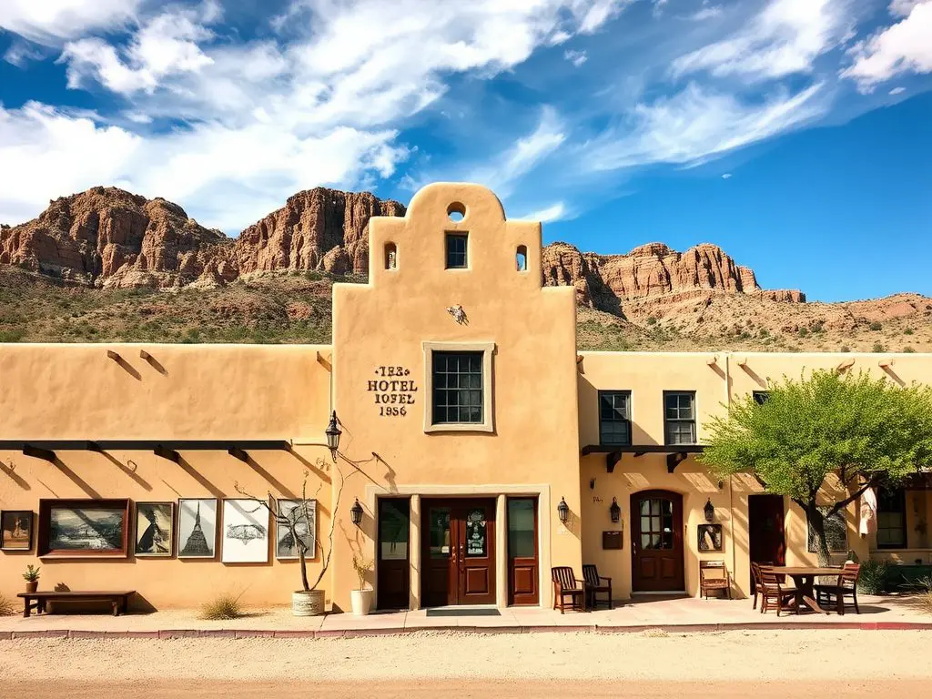 Historic Architecture Meets Modern Galleries: The town's blend of historic adobe buildings and contemporary art spaces creates an enchanting ambiance. The Marfa Hotel, built in 1886, offers a rustic charm with its vintage décor. The modern Cibolo Creek Ranch nearby exemplifies the juxtaposition of time and style. It achieves this through luxurious accommodations nestled into the rugged landscape.