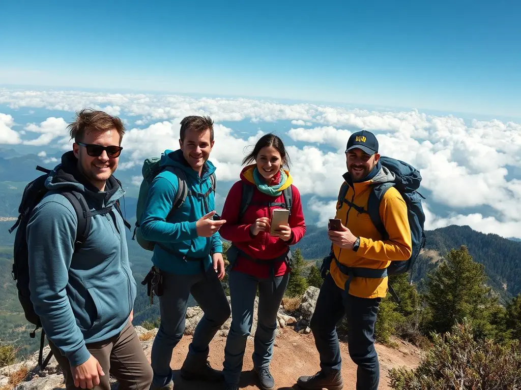 The pine-scented trail wound higher into the clouds, each step bringing new panoramic vistas. Finally, the summit revealed itself. My