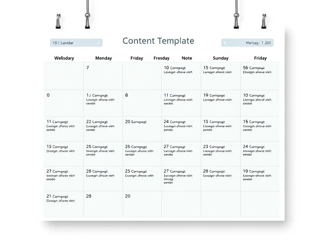 6. Content Calendar Template