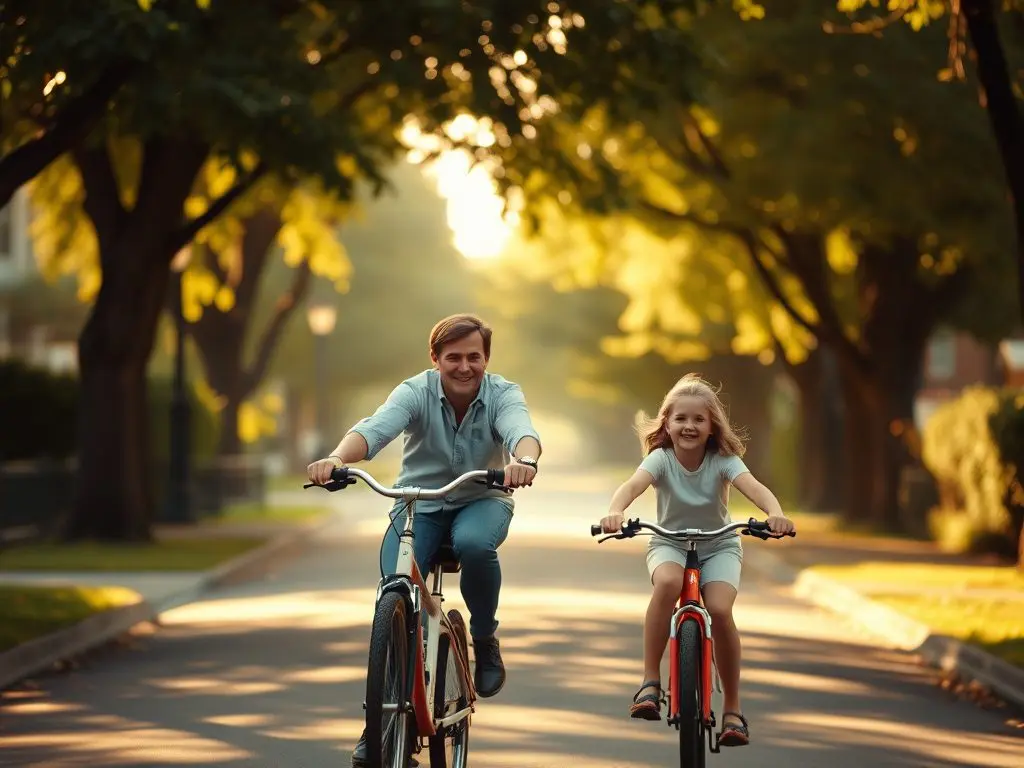 It was inspired by a moment I shared with my daughter. We were reminiscing about simpler times. I distinctly remember the joy I felt riding my bike down quiet streets. 