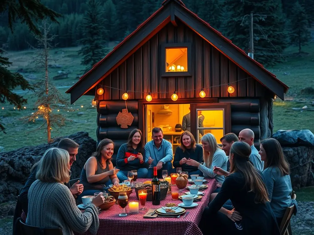 As evening approaches, we gather for what we playfully call our 'Nordic Ferragosto.'