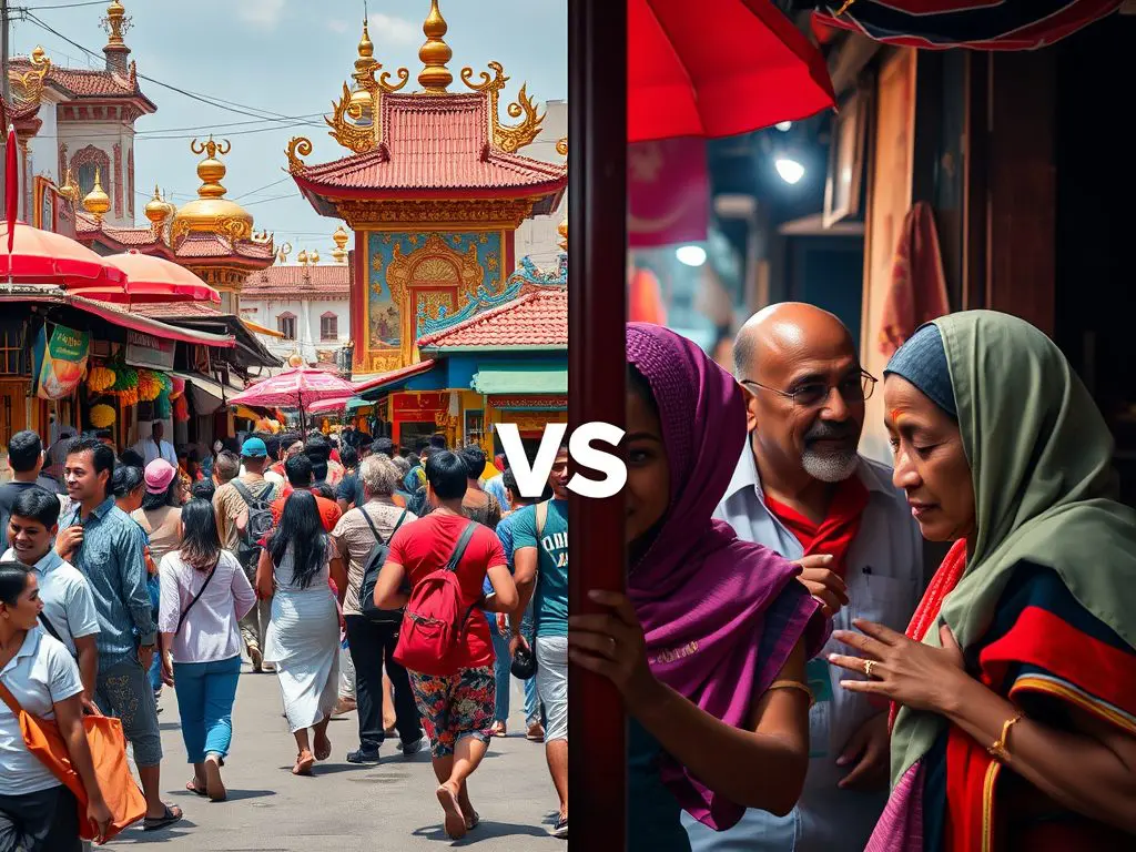 Difference between tourist experiences and cultural immersion Tourists often visit popular sites