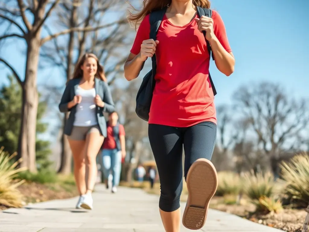 if you struggle with fitting exercise into your schedule, begin by taking a walk during lunch breaks