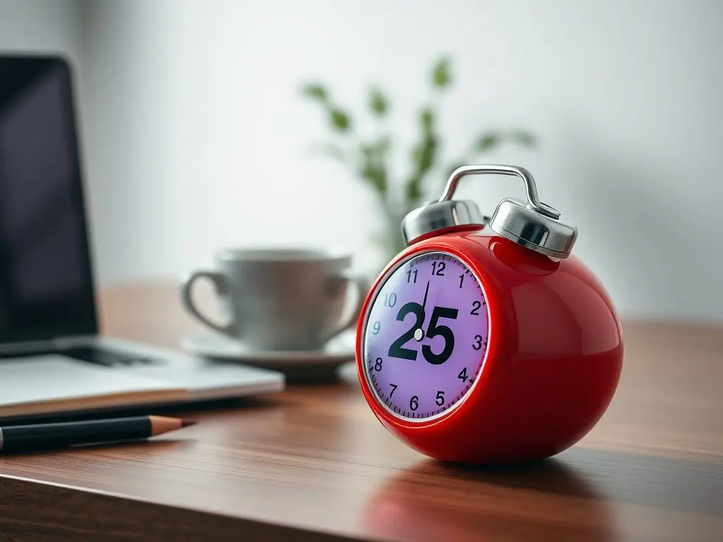  Implement a Pomodoro technique, working for 25 minutes followed by a 5-minute break