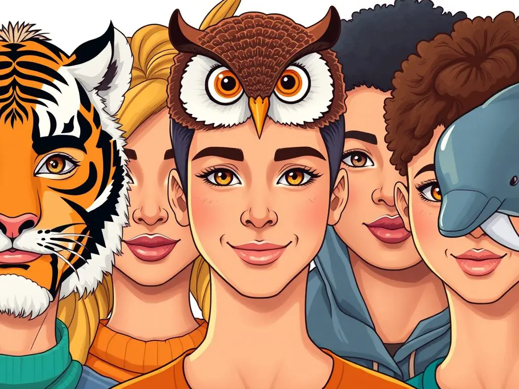 Many people show characteristics of different animal types, which enriches their personalities