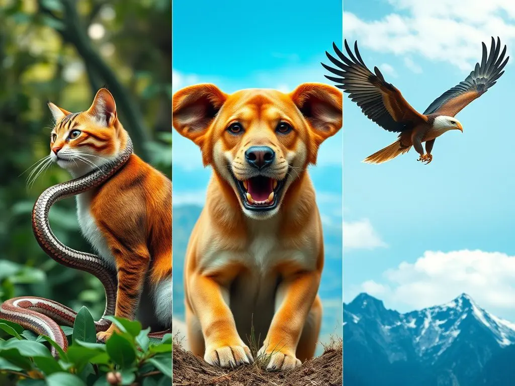 Cat-Bird-Snake: Independent leaders who strategize effectively while remaining innovative.

Dog-Elephant-Monkey: Social innovators who blend loyalty with creativity to drive change.

Lion-Ant-Eagle: Strategic achievers with a focus on teamwork and vision.
