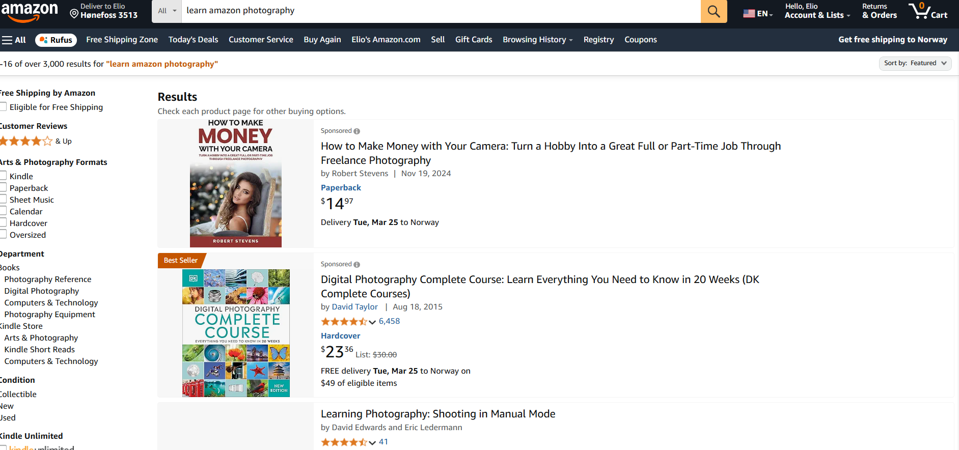 Learn Amazon Photography: choose one of these books in Amazon
