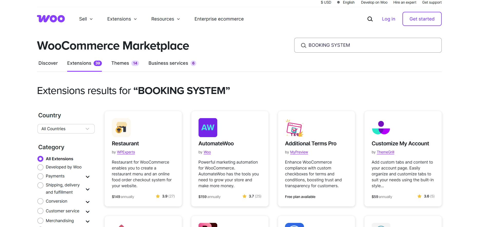 WooCommerce booking system