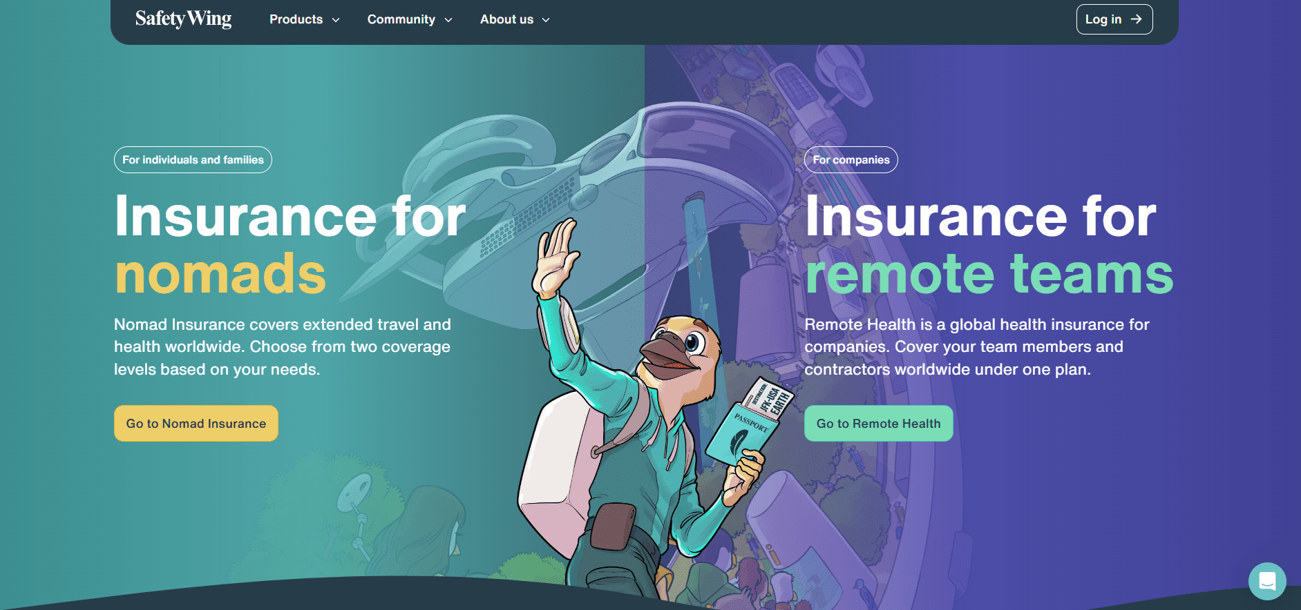 Get travel insurance from SafetyWing