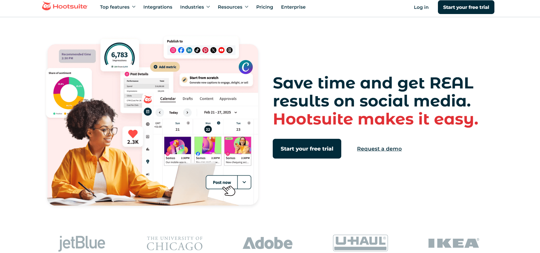 Hootsuite: For scheduled posting and analytics, ensuring you stay on track.