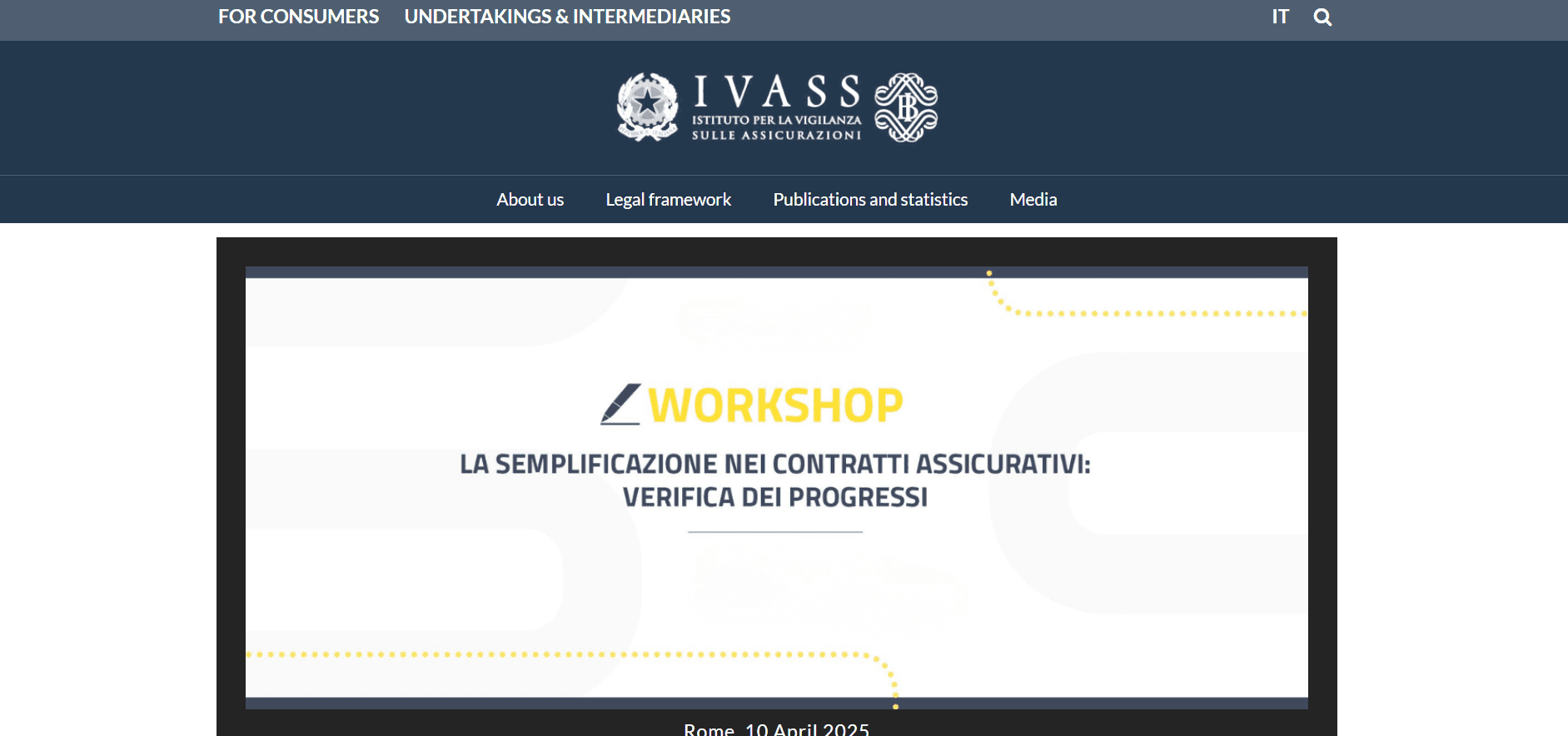 "Italian Insurance Regulatory Authority Guidelines"