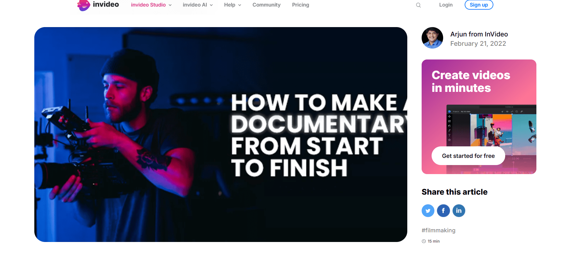 InVideo - Create compelling family history videos