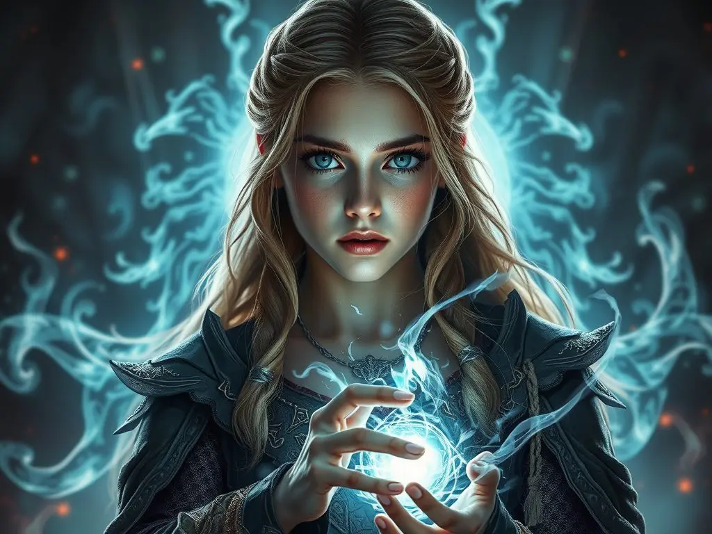 In a world where magic is forbidden, young sorceress Elara must choose between hiding her powers or saving her family