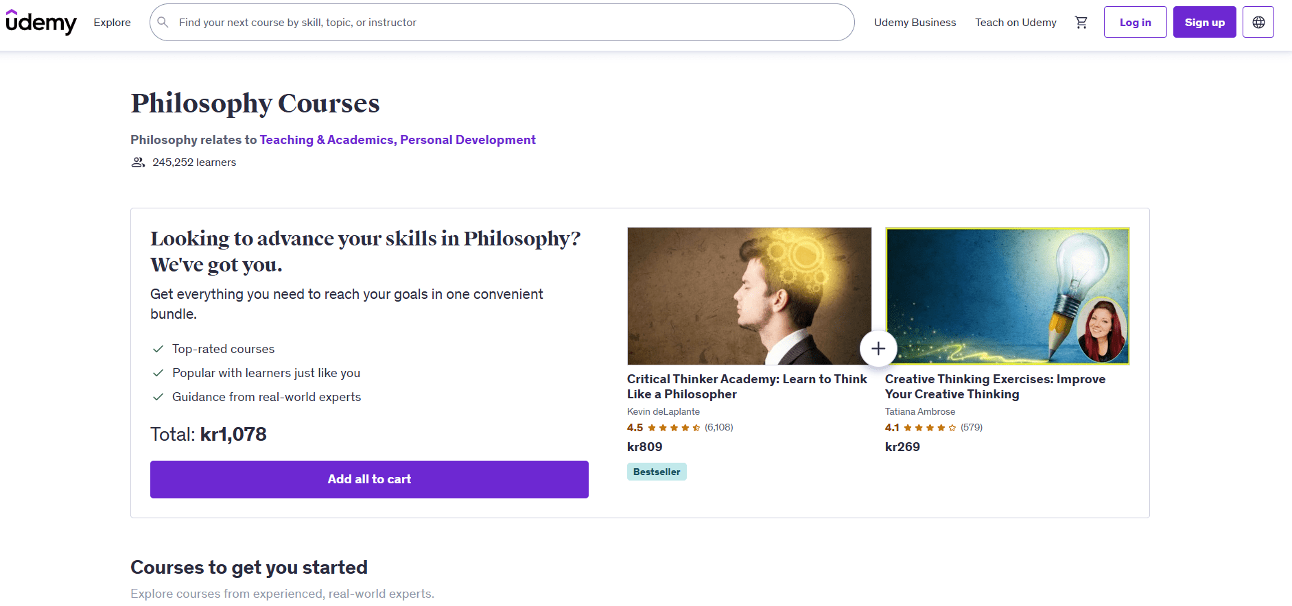 Check out this amazing course on philosophical thinking and personal growth