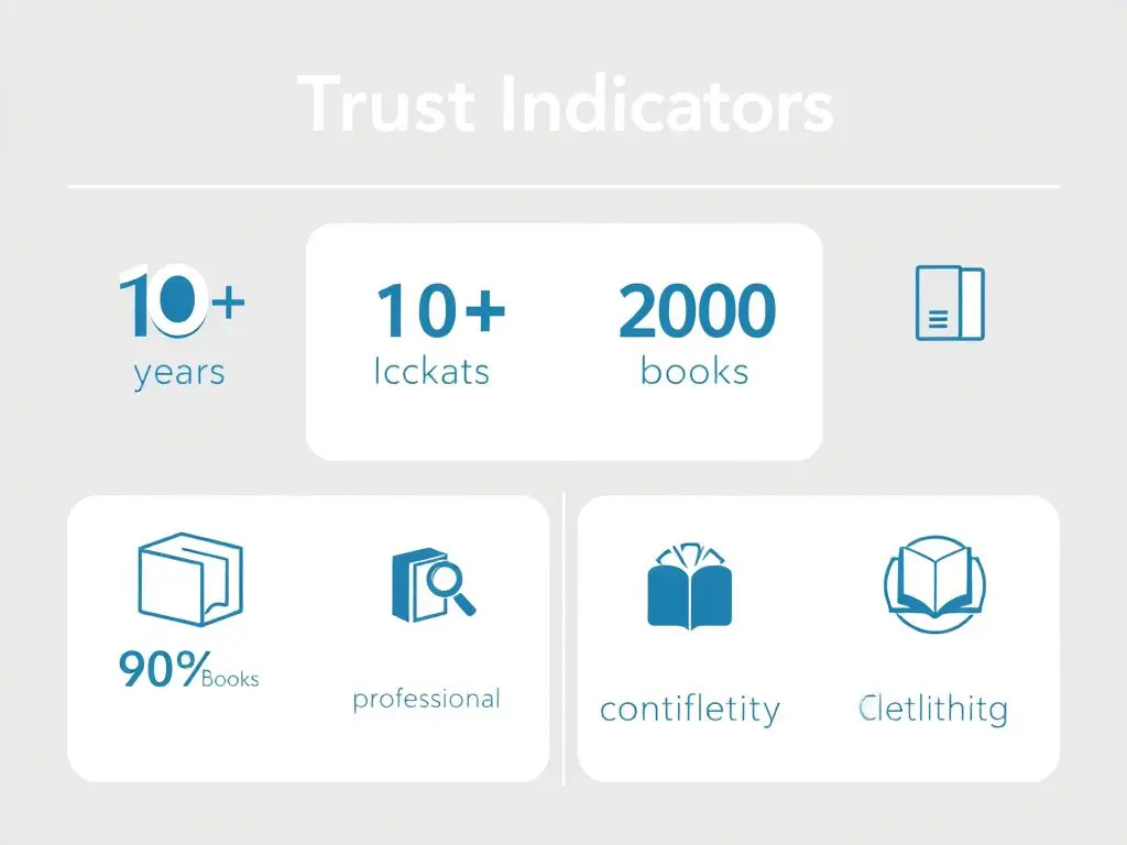 Trust Indicators  of good book writing services