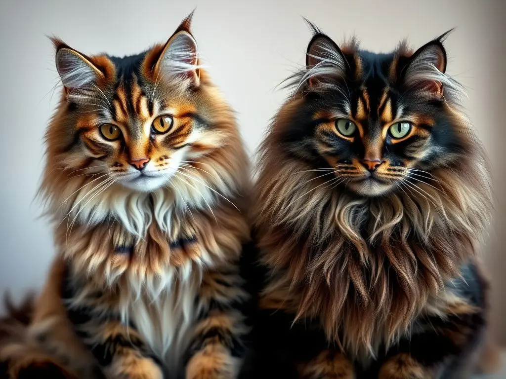 Maine Coon and Norwegian Forest Cat