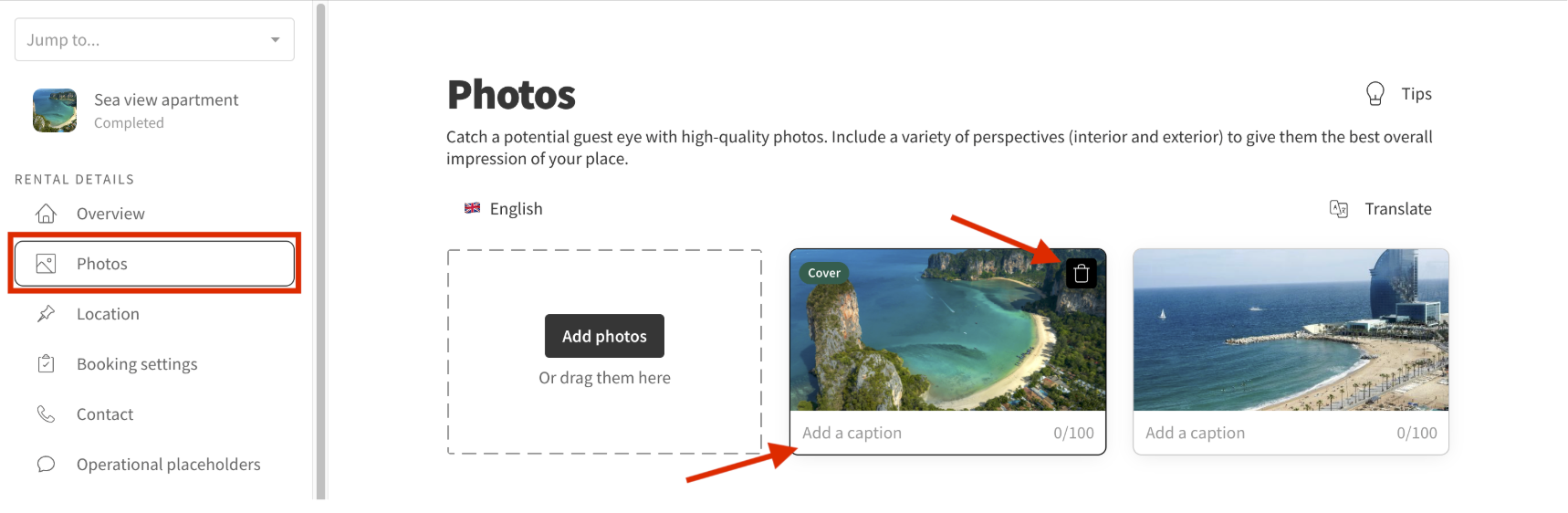 Mondosol property photography upload requirements and guidelines