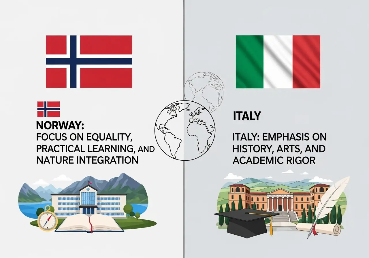 Comparative view of Norwegian and Italian educational experiences