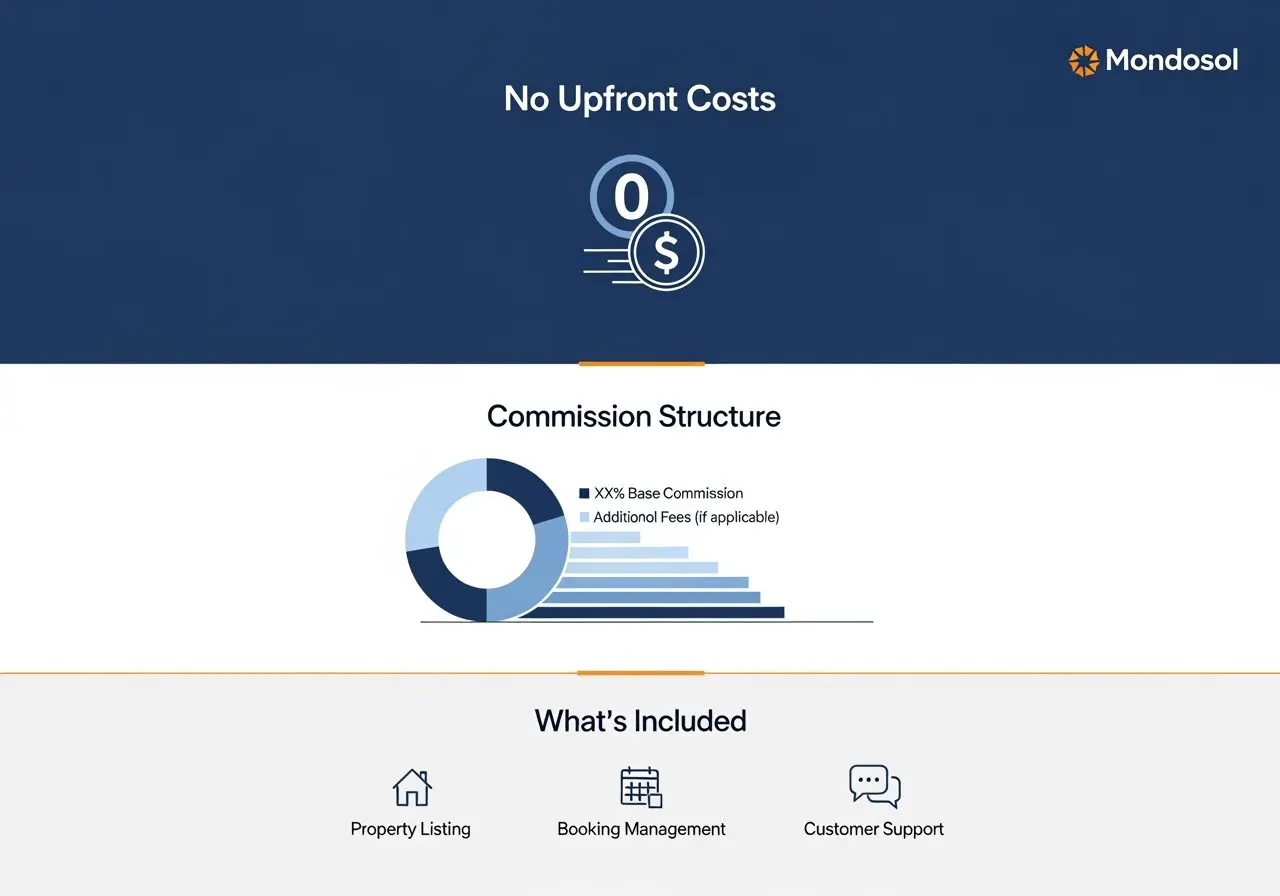 Mondosol transparent pricing structure and host costs breakdown