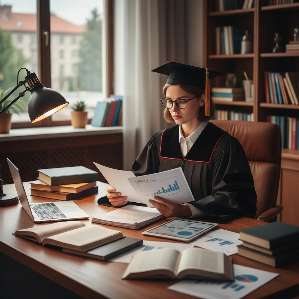 Doctorate in education benefits - educational leader analyzing policy frameworks