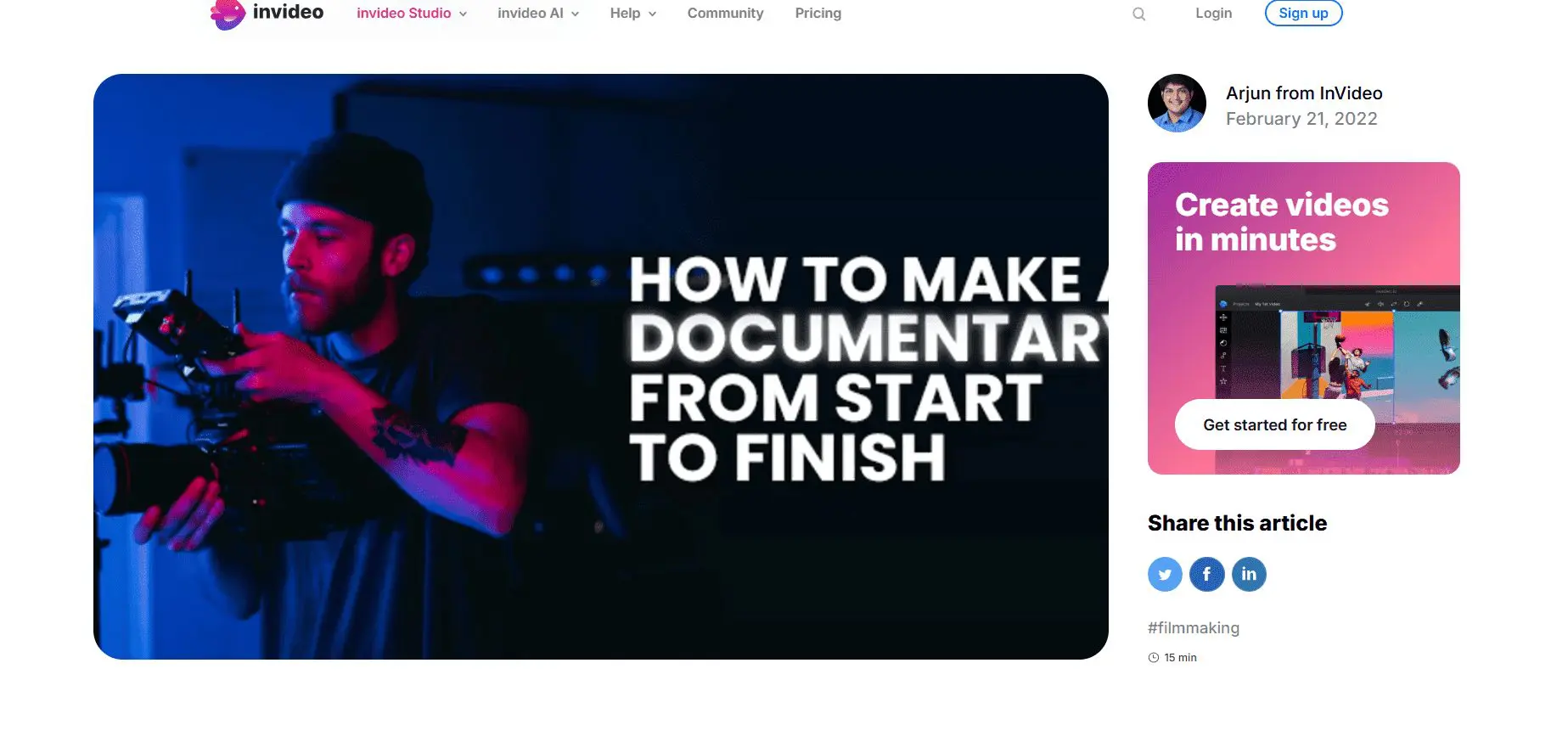 InVideo - Create your family history documentary