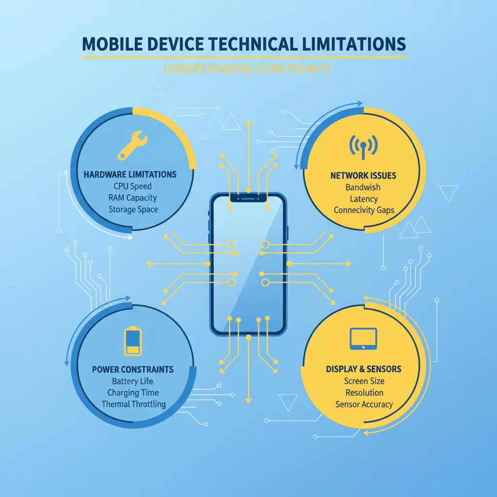Mobile device technical limitations for online learning