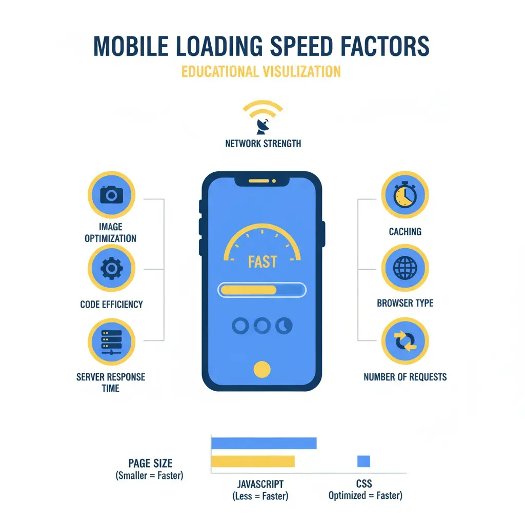 Mobile loading speed factors for online learning platforms