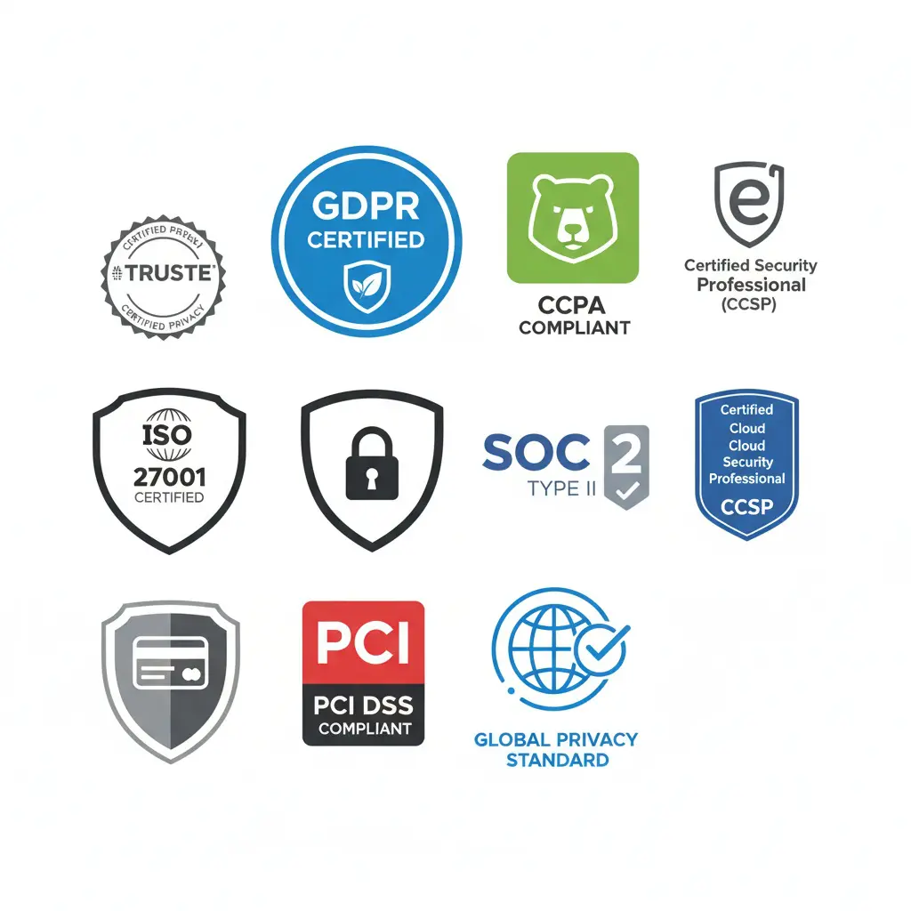 Industry security standards and privacy regulations compliance certifications