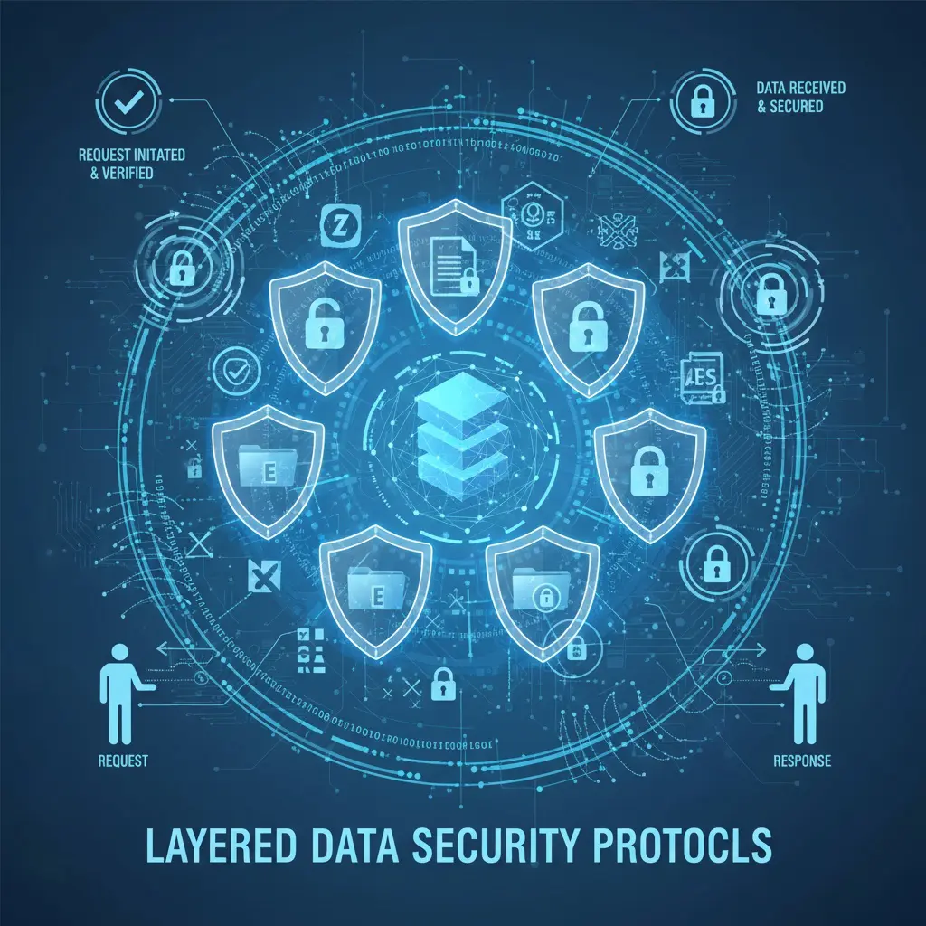 Security measures protecting personal data during request process