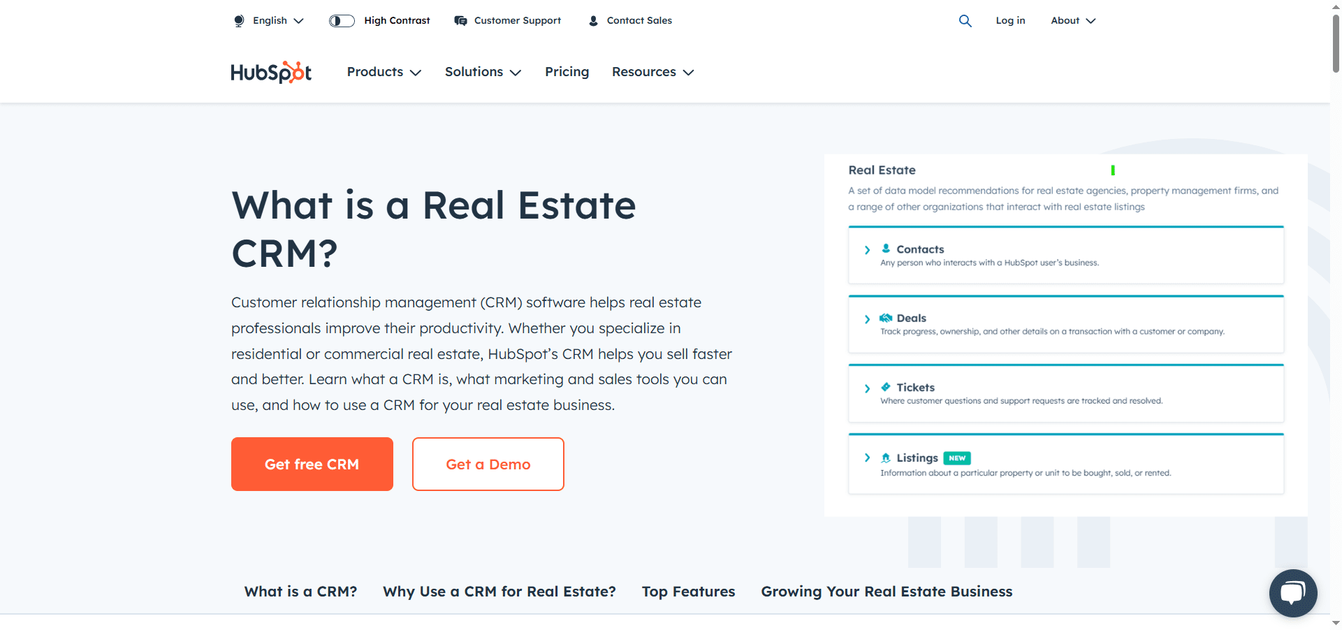 HubSpot Property CRM and marketing