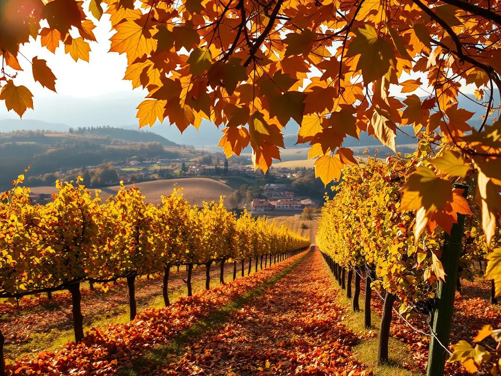 Falling leaves added an extra charm to my visit to Tuscany in October, making wine tasting even more delightful!