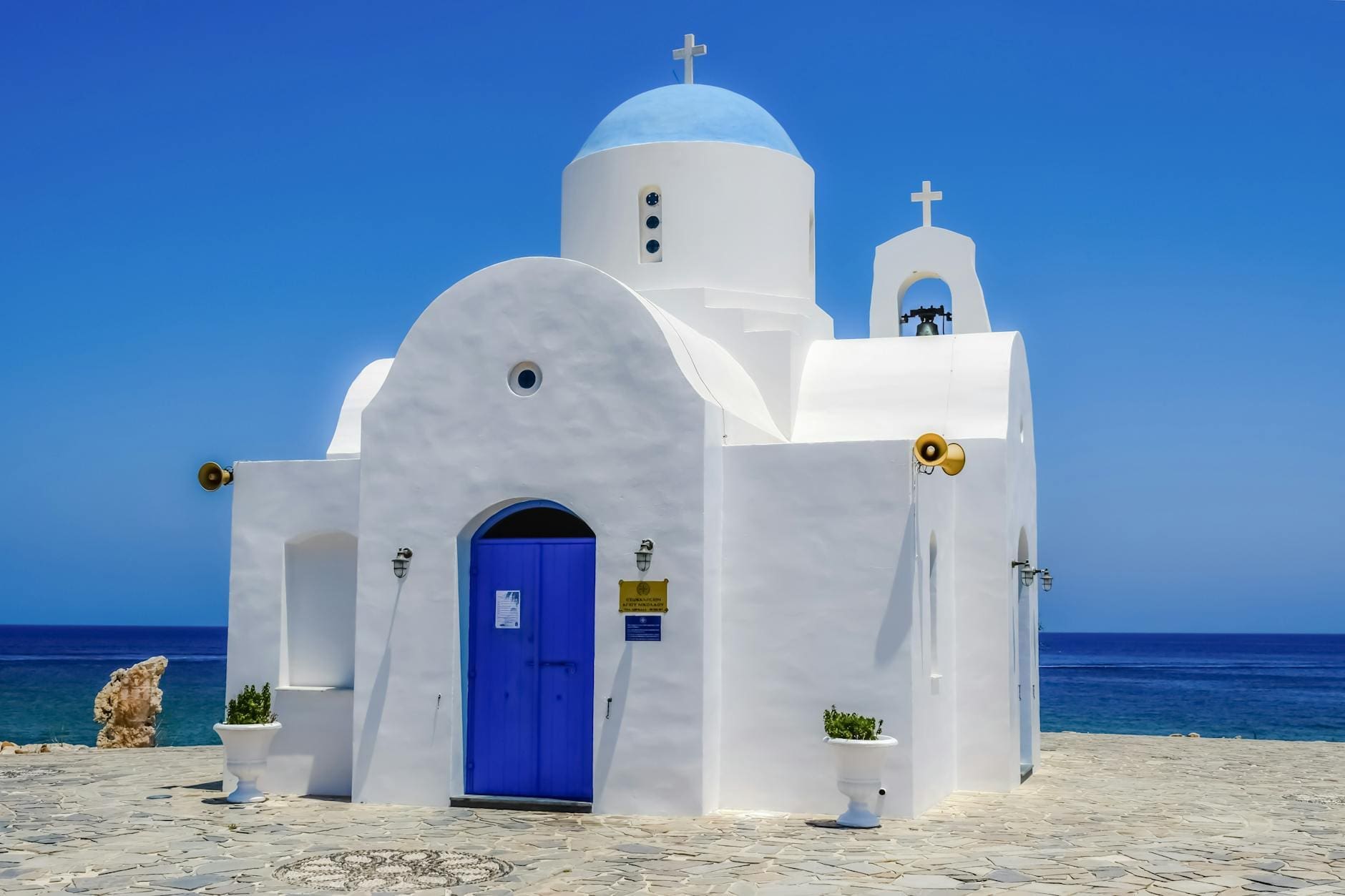 church beside sea