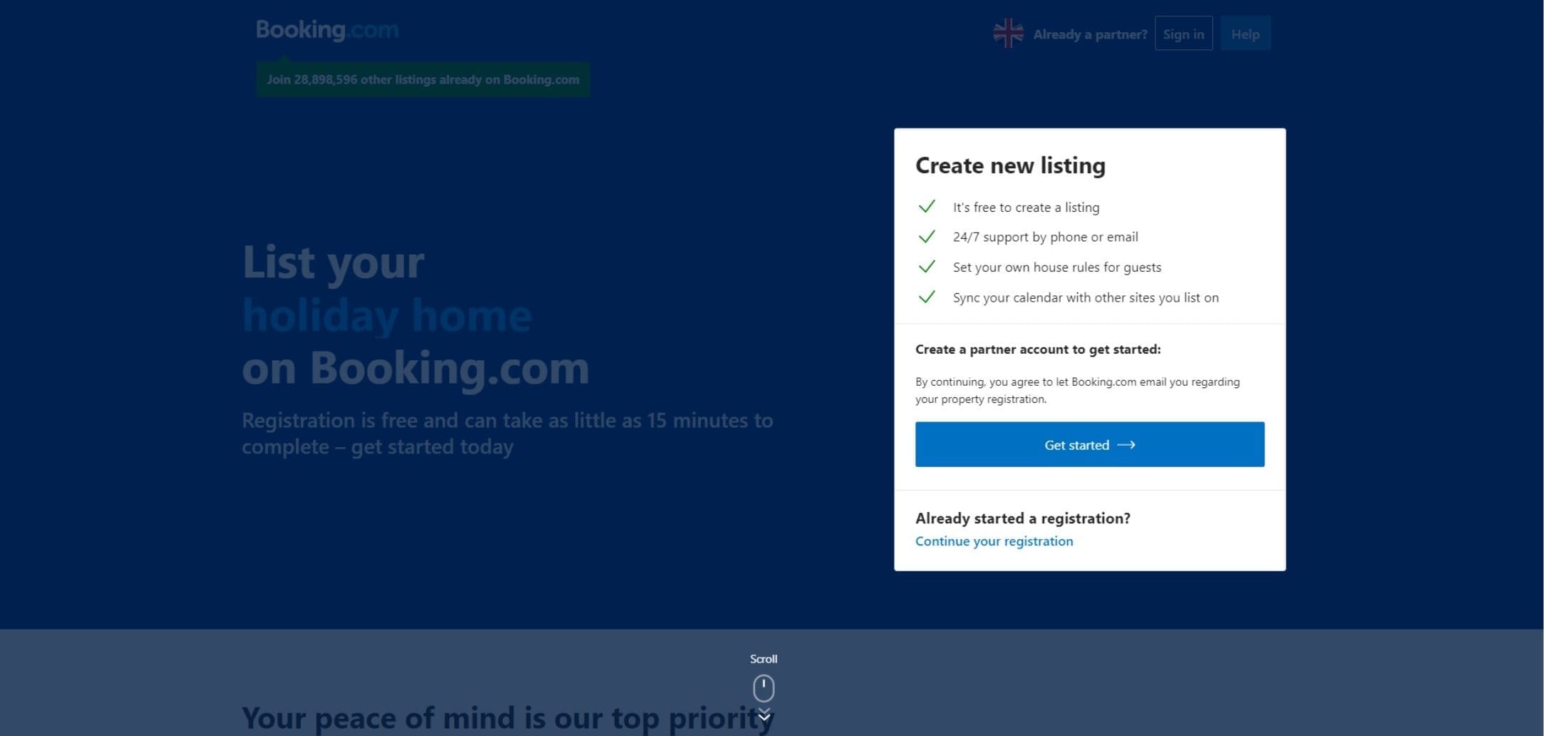 Create new listing and learn