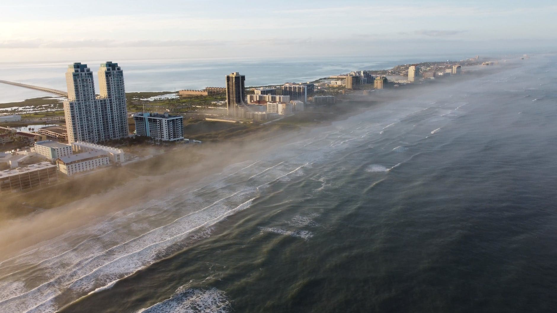 aerial view of the spi hotels texas coast