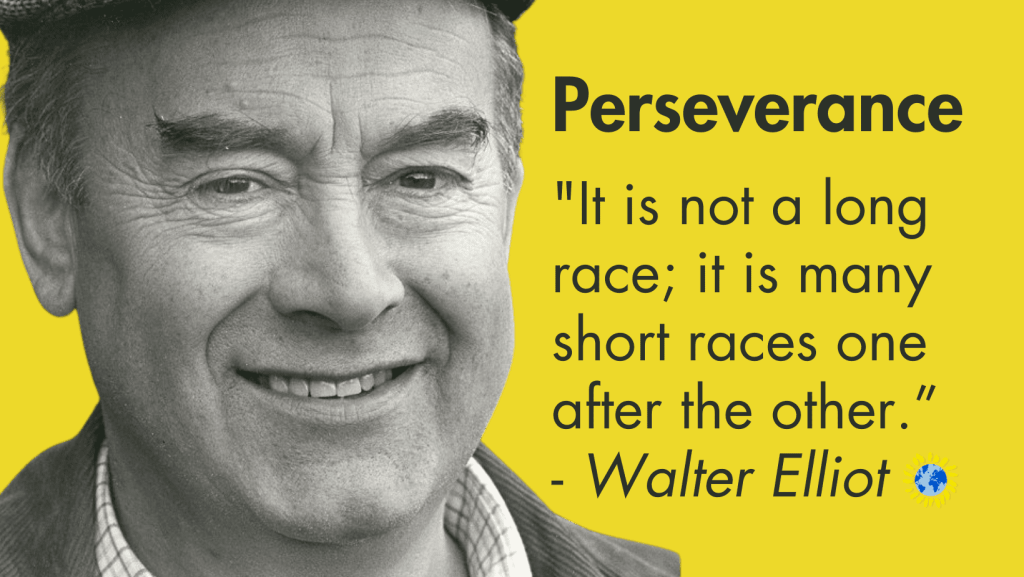 motivational quotes for work: "Perseverance is not a long race; it is many short races one after the other."
Walter Elliot