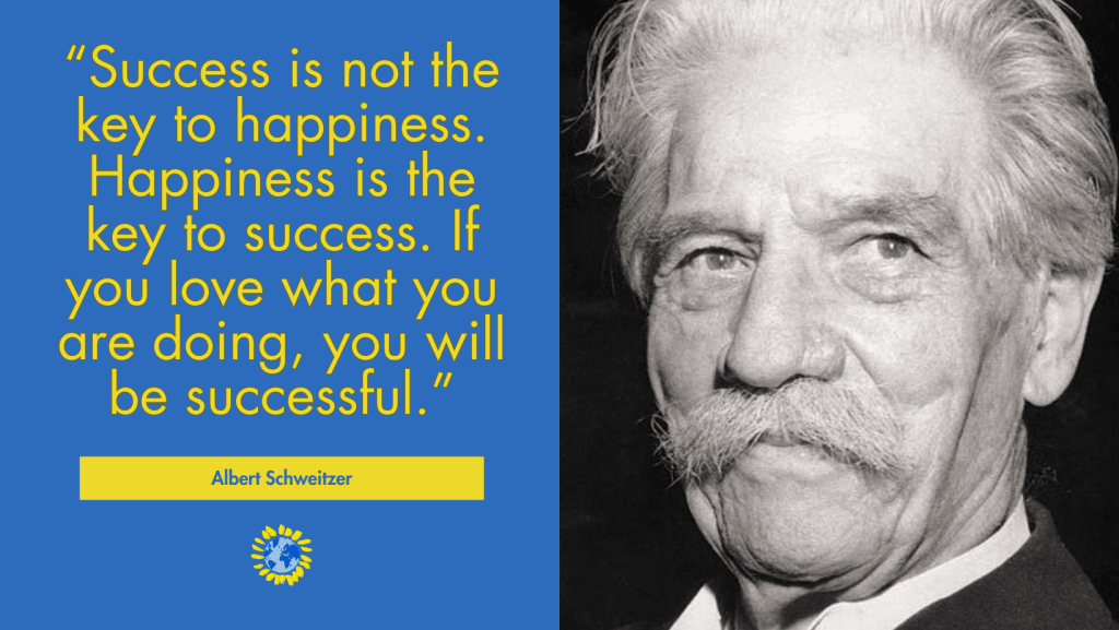 motivational quotes for work: "Success is not the key to happiness. Happiness is the key to success. If you love what you are doing, you will be successful."
Albert Schweitzer