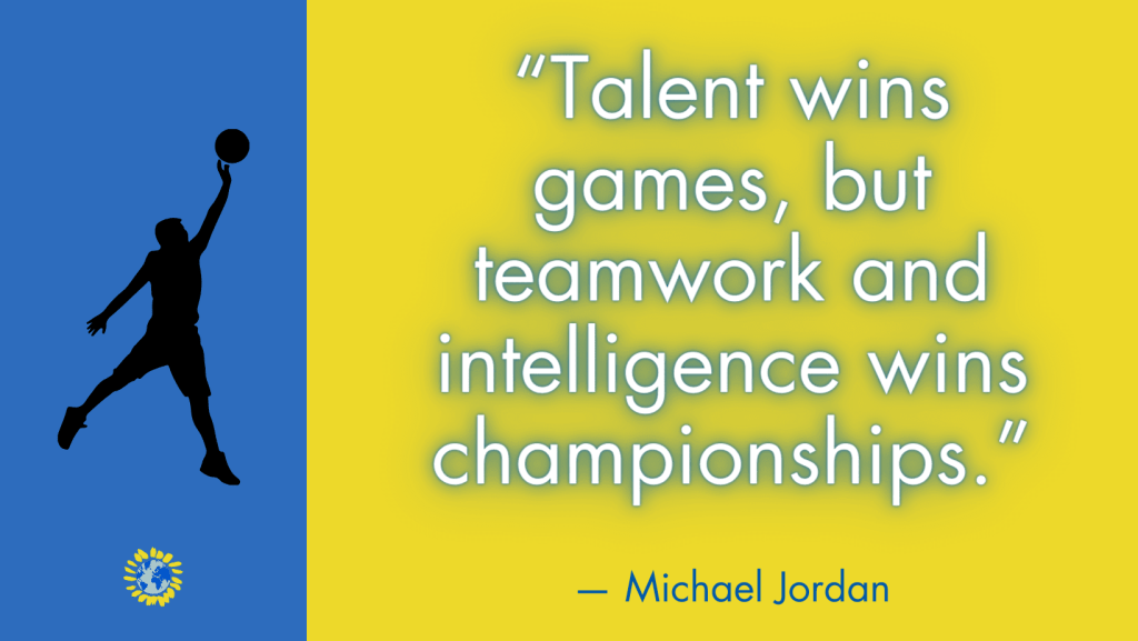 motivational quotes for work:
"Talent wins games, but teamwork and intelligence wins championships."
Michael Jordan