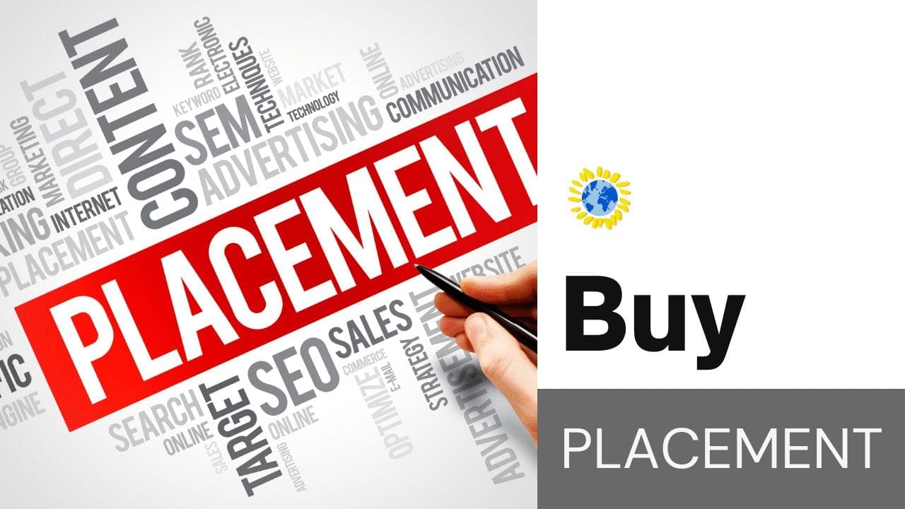 Placements published on high DA site