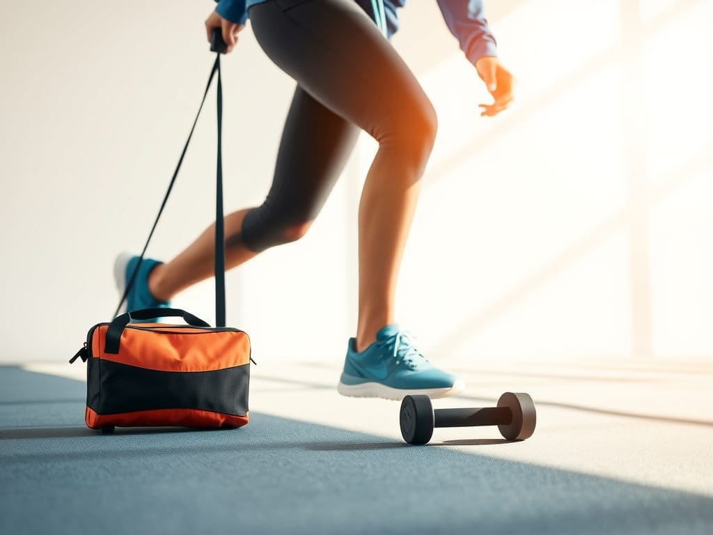 Define what you want to achieve and create actionable steps. Remember, small progress is still progress. Bringing along some portable travel fitness equipment can help you reach these goals.
