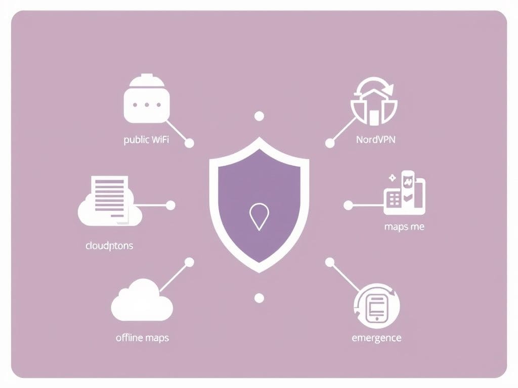 3. Digital Security Use a VPN for public Wi-Fi, such as NordVPN.