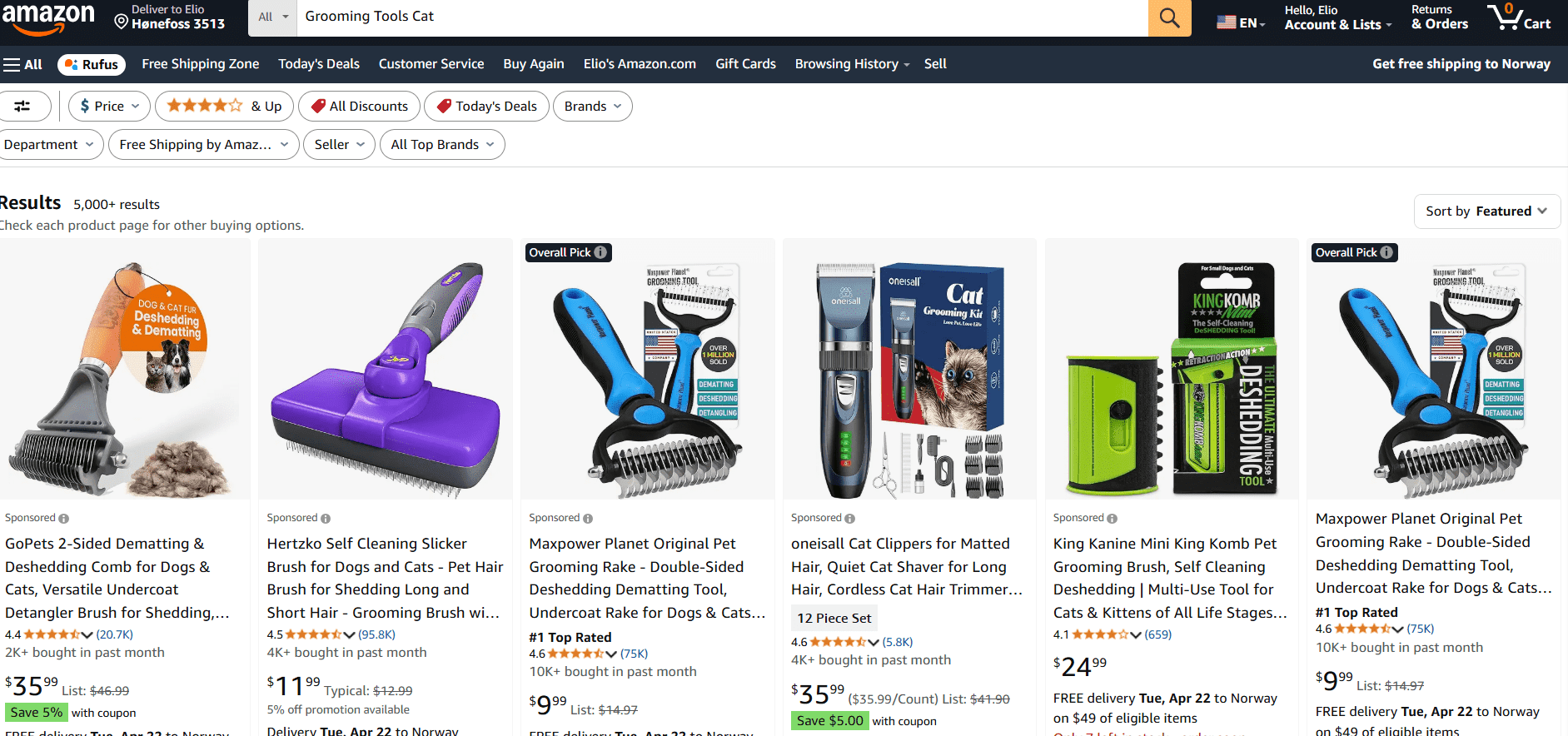 Grooming Tools: View grooming essentials