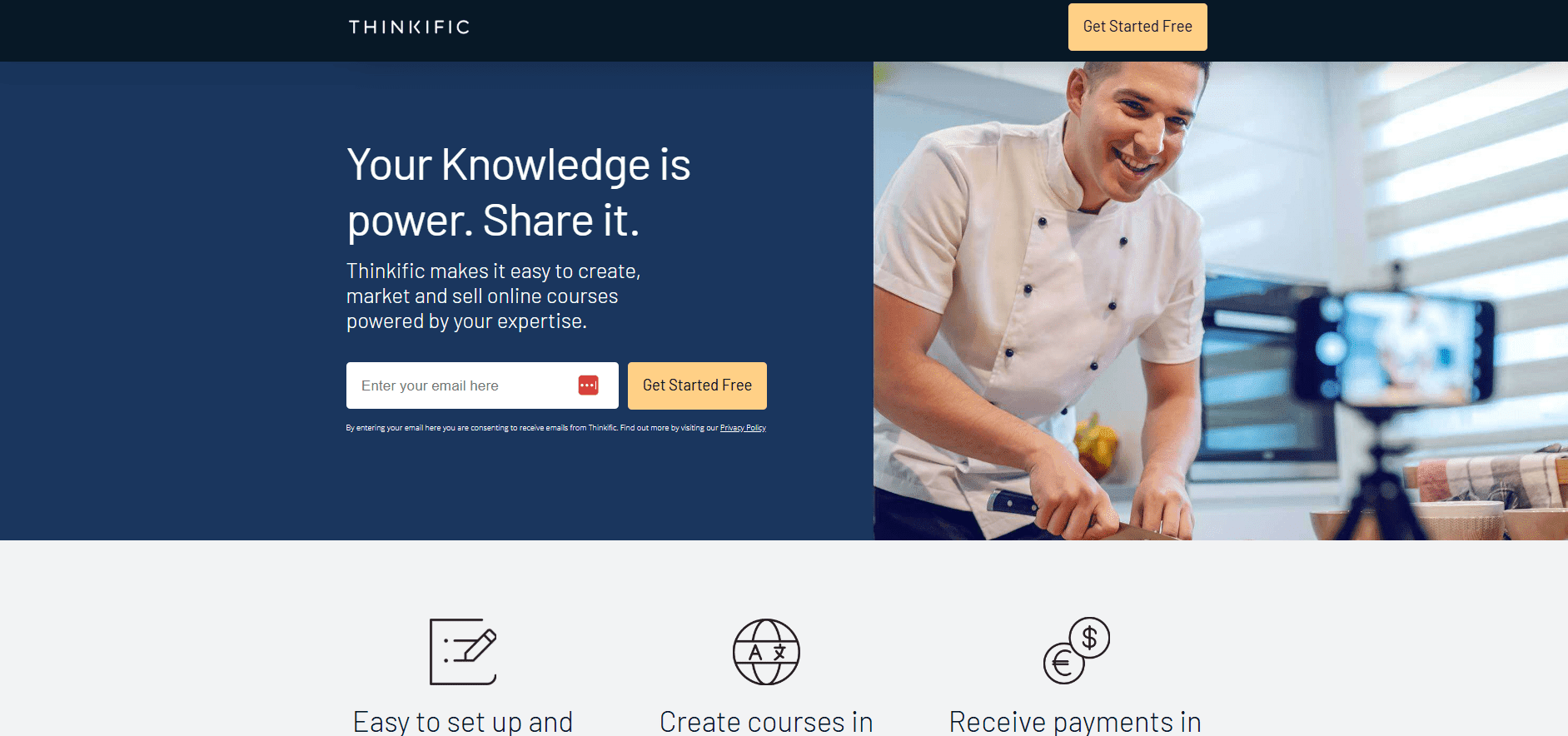 Thinkific: A great platform for organizing your classroom and online courses efficiently.
