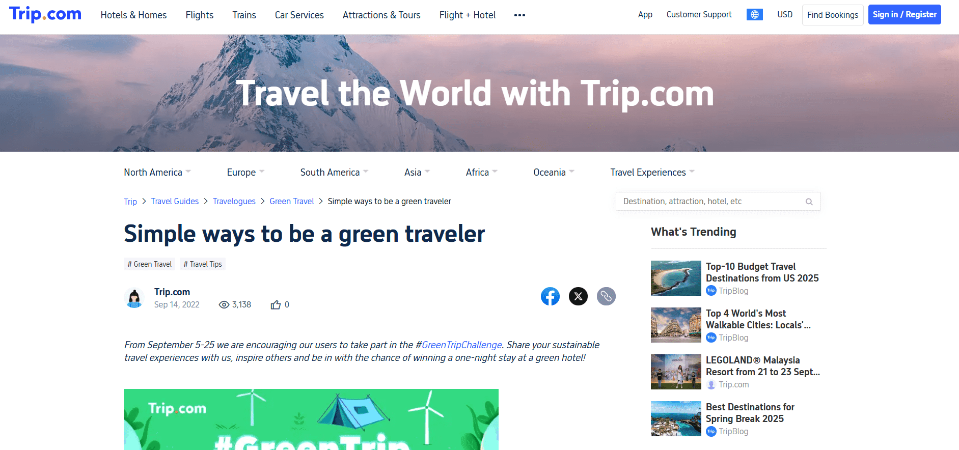 Check out Trip.com eco-friendly accommodation guide