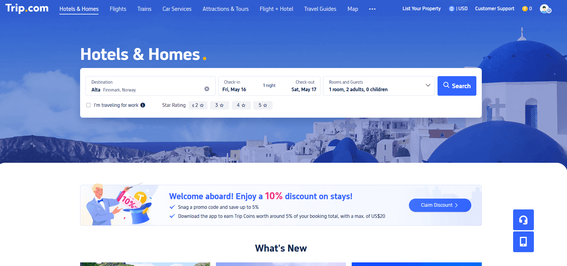 Get an accommodation with Trip.com